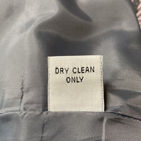 Vintage Amanda Smith collarless button down long coat lined pink/gray plaid 14W - Picture 7 of 10